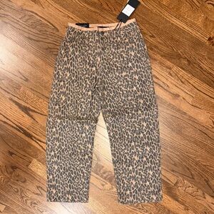 Risen Leopard Print Women Jeans